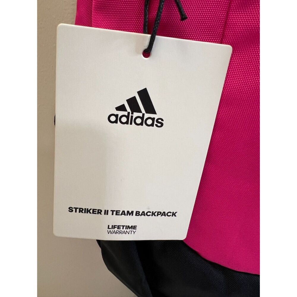 NWT Adidas Striker II Team Backpack in pink and black - Picture 12 of 13